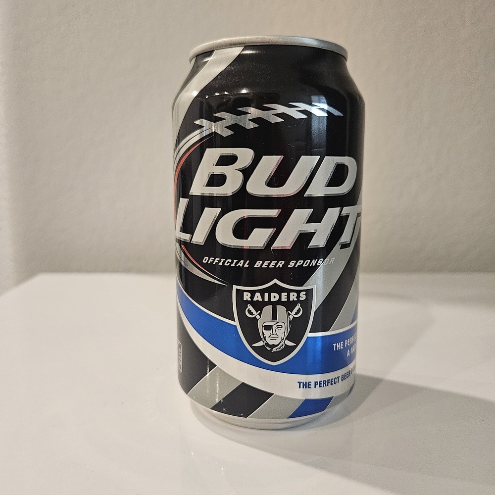 2015 Limited Edition Raiders Bud Light Beer Can Football